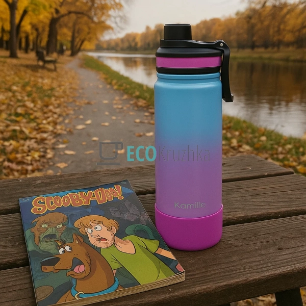 Термокружка на 720 мл з нержавіючої сталі з силіконовою ... Термокружка на 720 мл з нержавіючої сталі з силіконовою ...