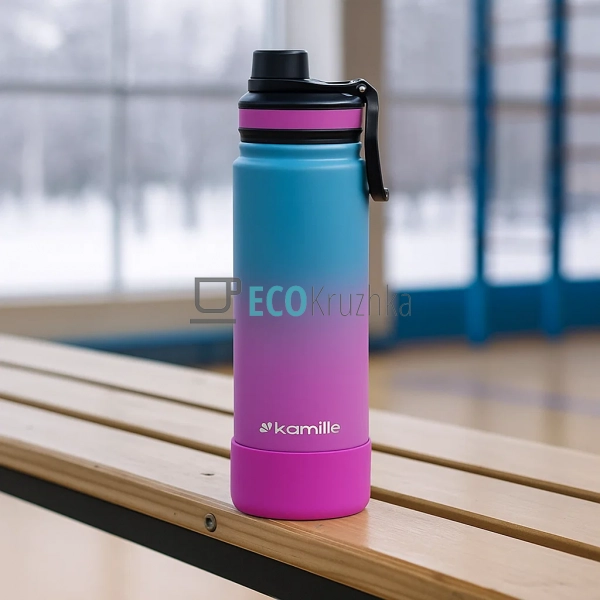 Термокружка на 720 мл з нержавіючої сталі з силіконовою ... Термокружка на 720 мл з нержавіючої сталі з силіконовою ...