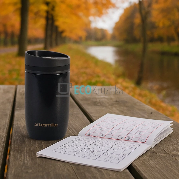 Термокружка Kamille 300 мл з нержавіючої сталі Сірий EK8 ... Термокружка Kamille 300 мл з нержавіючої сталі Сірий EK8 ...