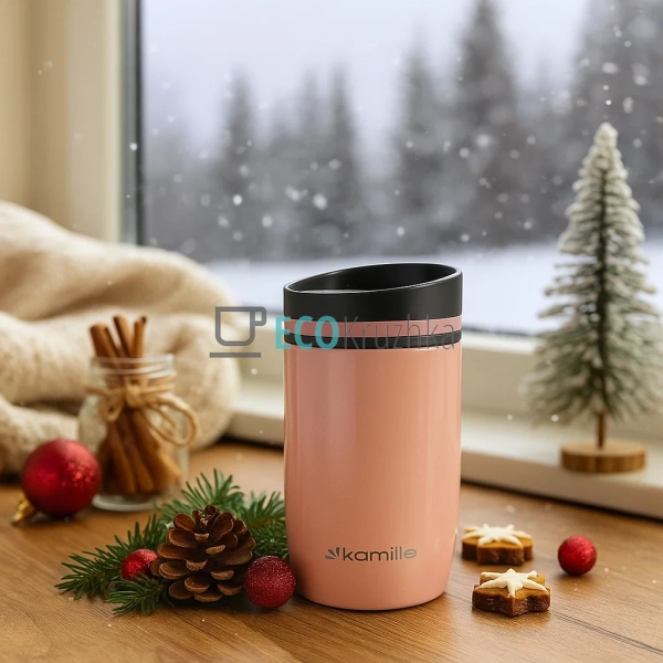 Термокружка Kamille 300 мл з нержавіючої сталі Рожевий E ... Термокружка Kamille 300 мл з нержавіючої сталі Рожевий E ...