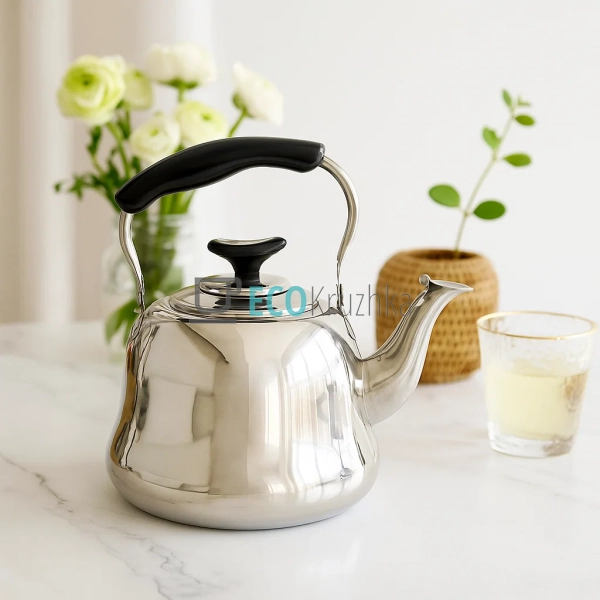 Чайник з фільтром-ситечком з неіржавної сталі, 1 літр Ed ... Чайник з фільтром-ситечком з неіржавної сталі, 1 літр Ed ...