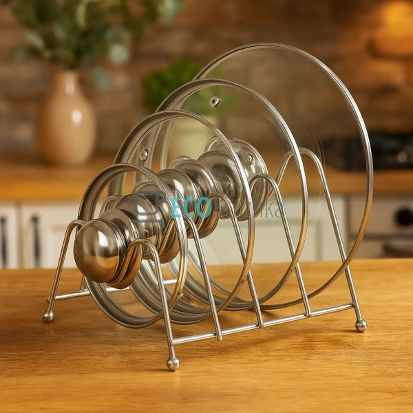 Підставка для зберігання 4 скляних кришок Хромована APL1 ... Підставка для зберігання 4 скляних кришок Хромована APL1 ...