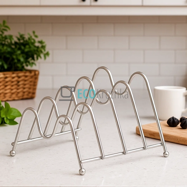 Підставка для зберігання 4 скляних кришок Хромована APL1 ... Підставка для зберігання 4 скляних кришок Хромована APL1 ...