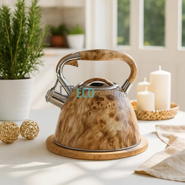 Чайник із нержавіючої сталі зі свистком 3 л Edenberg EB- ... Чайник із нержавіючої сталі зі свистком 3 л Edenberg EB- ...