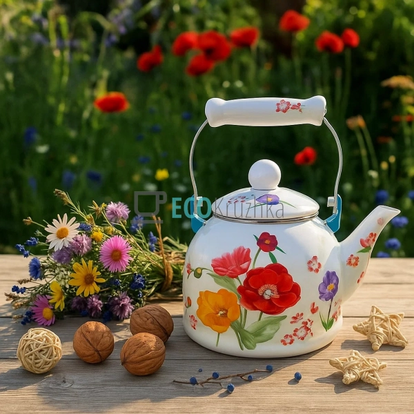 Чайник Емальований 2 л Маковий букет (1/L) Чайник Емальований 2 л Маковий букет (1/L)