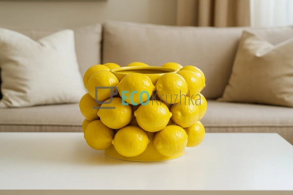 Ваза порцелянова Lemon (Лимон) Жовтий D25 х 17см (457-33 ... Ваза порцелянова Lemon (Лимон) Жовтий D25 х 17см (457-33 ...