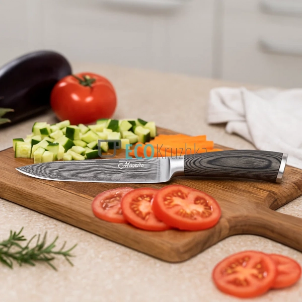 Ніж універсальний Maestro 17.5 см з дамаської сталі MR-1 ... Ніж універсальний Maestro 17.5 см з дамаської сталі MR-1 ...