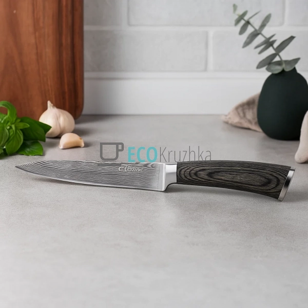 Ніж універсальний Maestro 17.5 см з дамаської сталі MR-1 ... Ніж універсальний Maestro 17.5 см з дамаської сталі MR-1 ...