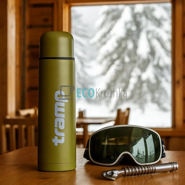 Термос Tramp Basic 1000 мл Оливковий TRC-113-Olive