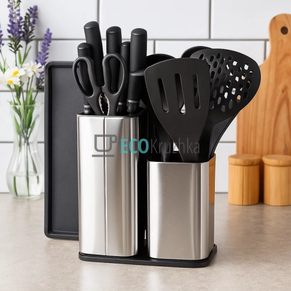 Набір ножів + кухонні прилади та обробна дошка 14 предме ...