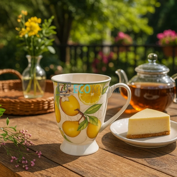 Порцелянова чашка 300 мл Сицилійський лимон — кружка для ... Порцелянова чашка 300 мл Сицилійський лимон — кружка для ...