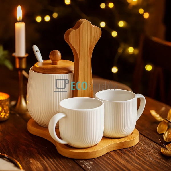 Кавовий фарфоровий набір 2 чашки 90 мл цукорниця 350 мл ... Кавовий фарфоровий набір 2 чашки 90 мл цукорниця 350 мл ...