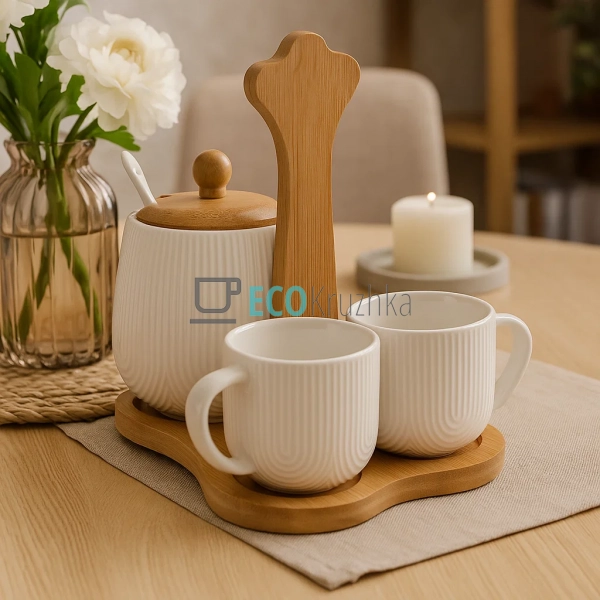 Кавовий фарфоровий набір 2 чашки 90 мл цукорниця 350 мл ... Кавовий фарфоровий набір 2 чашки 90 мл цукорниця 350 мл ...