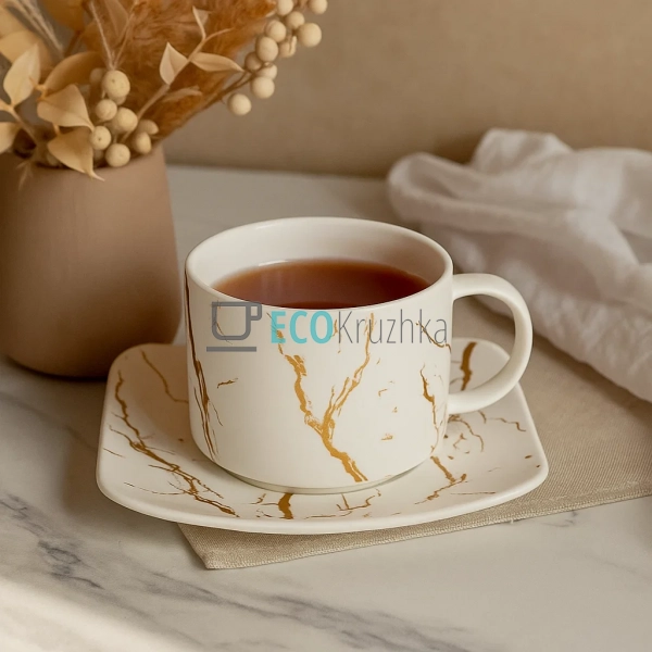 Кавовий набір "Мармурова роз ... Кавовий набір "Мармурова роз ...