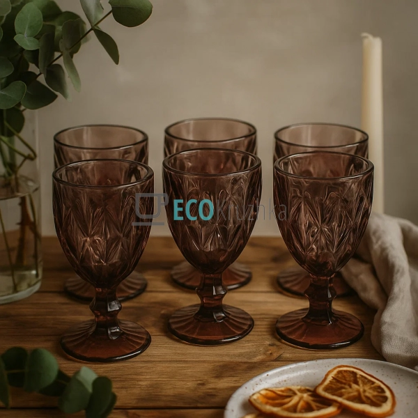 Набір келихів для вина з кольорового скла 320 мл Бордо ( ... Набір келихів для вина з кольорового скла 320 мл Бордо ( ...