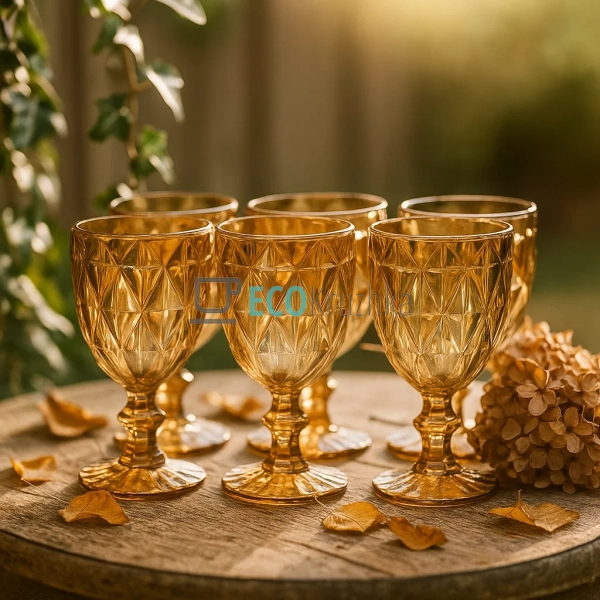 Келихи для вина з кольорового скла 6 шт Glassware 260 мл ... Келихи для вина з кольорового скла 6 шт Glassware 260 мл ...