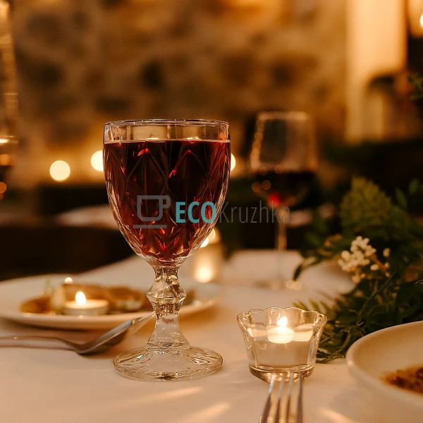 Келихи для вина зі скла 6 шт 310 мл Прозорий ромбус ( 09 ... Келихи для вина зі скла 6 шт 310 мл Прозорий ромбус ( 09 ...