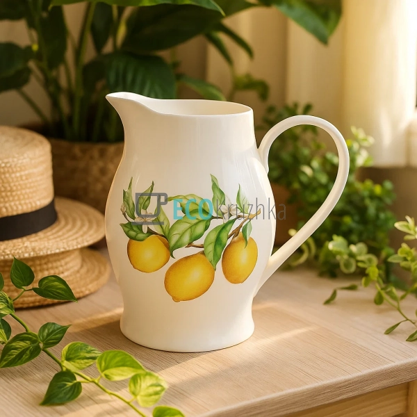 Порцеляновий глечик 2.8 л Сицилійський лимон — глечик з  ...