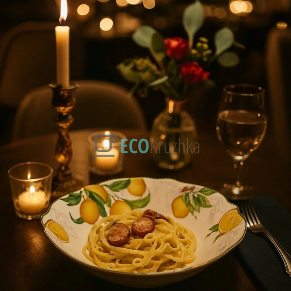 Порцеляновий салатник 1 л Сицилійський лимон — миска для ...