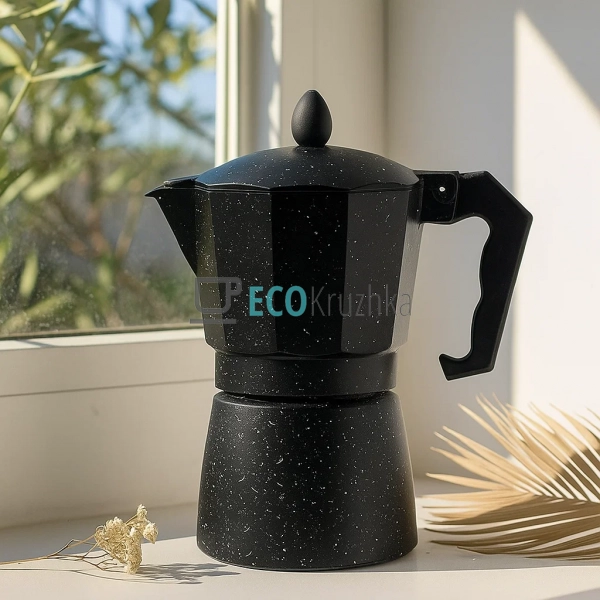 Гейзерна кавоварка 6 чашок з мармуровим покриттям Edenbe ...