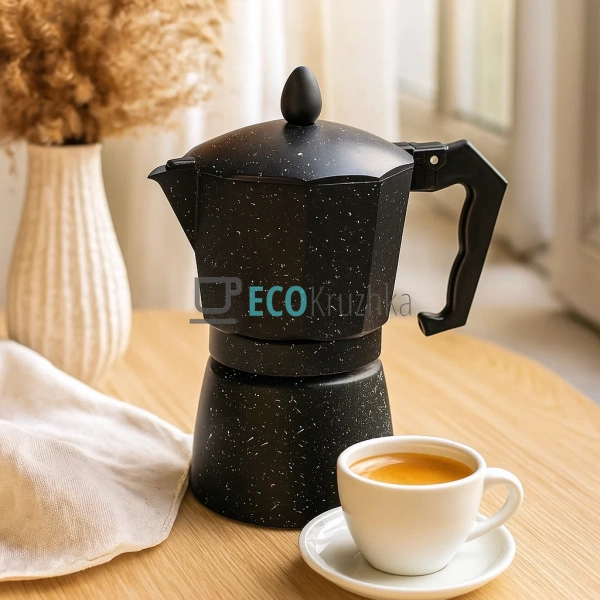 Гейзерна кавоварка 6 чашок з мармуровим покриттям Edenbe ...