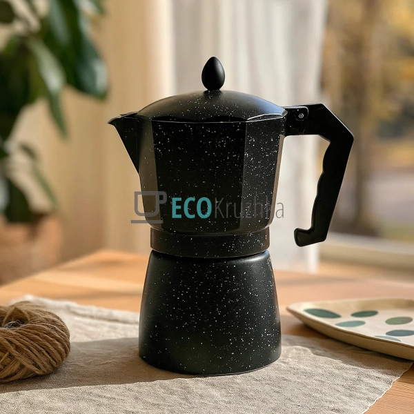 Гейзерна кавоварка 9 чашок з мармуровим покриттям Edenbe ...