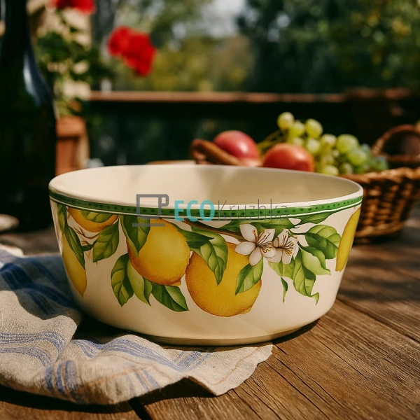 Порцелянова глибока миска 1.9 л Сицилійський лимон — вел ...