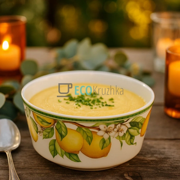 Порцелянова піала 800 мл Сицилійський лимон — глибока ми ...
