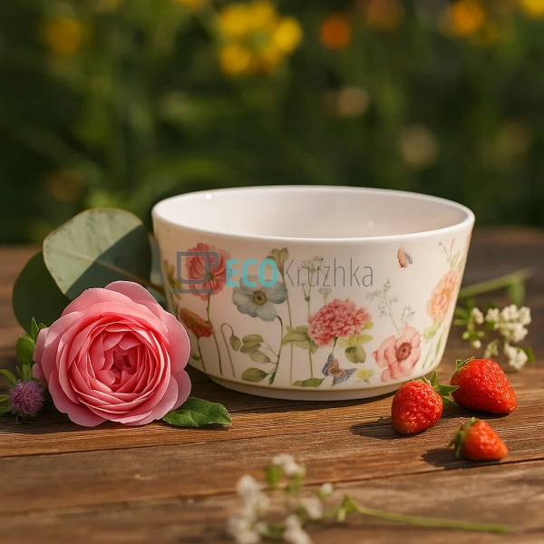 Порцеляновий салатник Bonadi Flower Garden 800 мл кругли ...