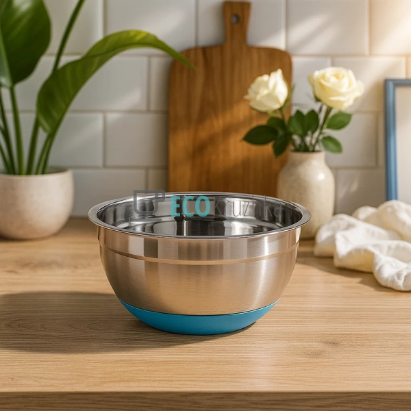 Миска 20х10 см із нержавіючої сталі з антискользьким дно ... Миска 20х10 см із нержавіючої сталі з антискользьким дно ...