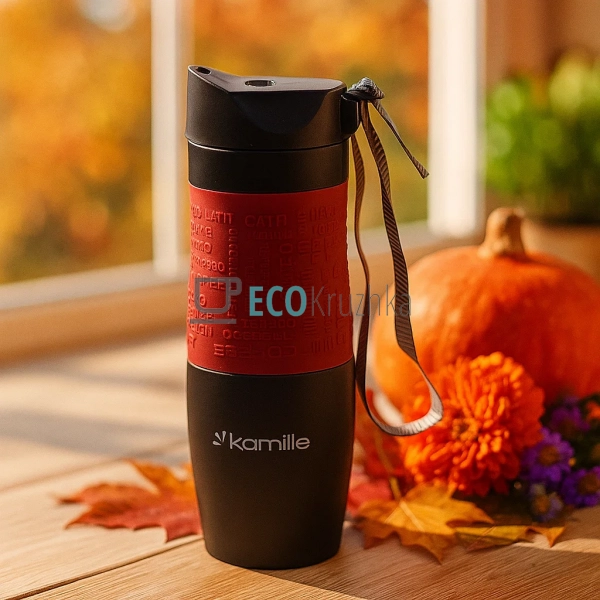 Термокружка Kamille 480 мл Червоний EK5064 Термокружка Kamille 480 мл Червоний EK5064