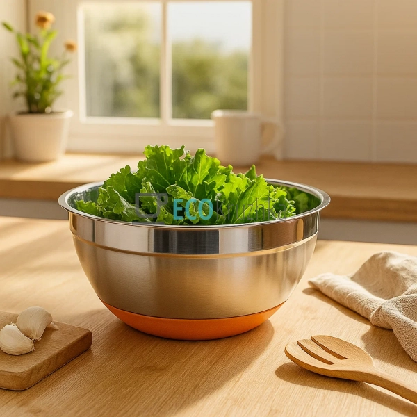 Миска 24х11 см із нержавіючої сталі з антискользьким дно ... Миска 24х11 см із нержавіючої сталі з антискользьким дно ...