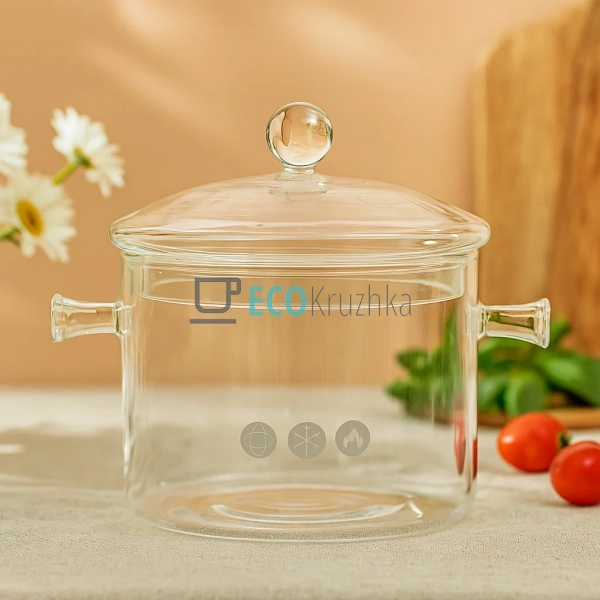 Кастрюля 1.7 л, боросилікатне скло Прозора Edenberg (EB- ... Кастрюля 1.7 л, боросилікатне скло Прозора Edenberg (EB- ...