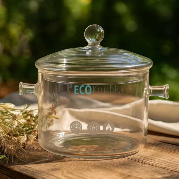 Кастрюля 2 л, боросилікатне скло Прозора Edenberg (EB-19 ... Кастрюля 2 л, боросилікатне скло Прозора Edenberg (EB-19 ...