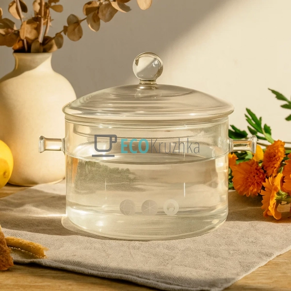 Кастрюля 3 л, боросилікатне скло Прозора Edenberg (EB-19 ... Кастрюля 3 л, боросилікатне скло Прозора Edenberg (EB-19 ...