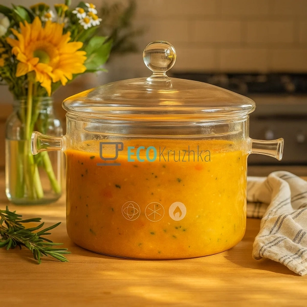 Кастрюля 3 л, боросилікатне скло Прозора Edenberg (EB-19 ... Кастрюля 3 л, боросилікатне скло Прозора Edenberg (EB-19 ...