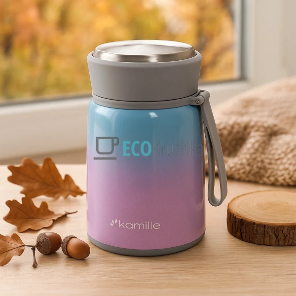 Термос Kamille харчової обідній для супу 800 мл з нержав ... Термос Kamille харчової обідній для супу 800 мл з нержав ...