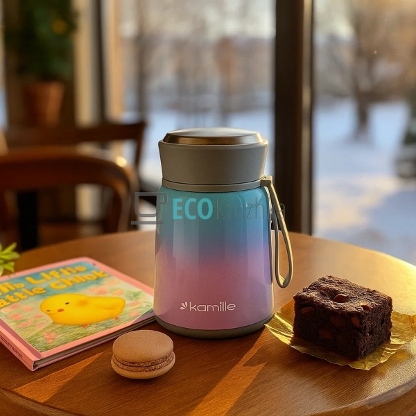 Термос Kamille харчової обідній для супу 800 мл з нержав ... Термос Kamille харчової обідній для супу 800 мл з нержав ...