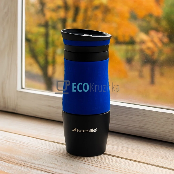 Термокружка Kamille 380 мл з нержавіючої сталі з TPR-вст ... Термокружка Kamille 380 мл з нержавіючої сталі з TPR-вст ...