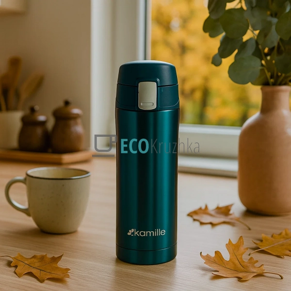 Термокружка Kamille 320 мл з нержавіючої сталі Смарагдов ... Термокружка Kamille 320 мл з нержавіючої сталі Смарагдов ...