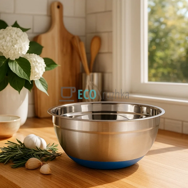 Миска 26х12 см із нержавіючої сталі з антискользьким дно ... Миска 26х12 см із нержавіючої сталі з антискользьким дно ...