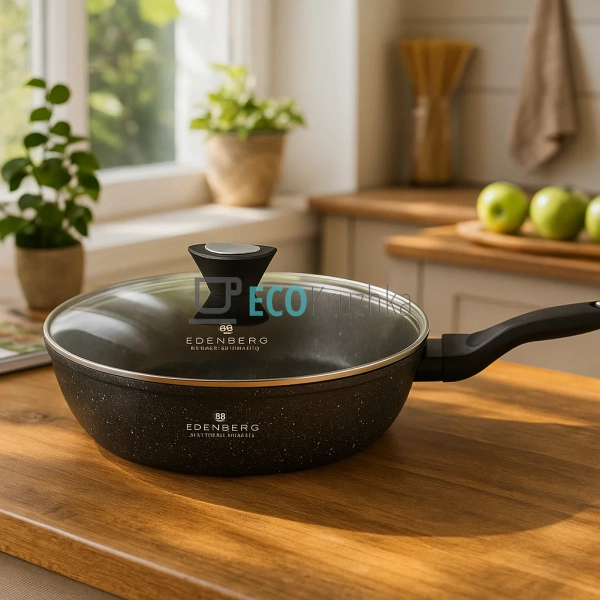 Глибока сковорода 22 x 5.3 см (1.7 л) з кришкою та марму ... Глибока сковорода 22 x 5.3 см (1.7 л) з кришкою та марму ...