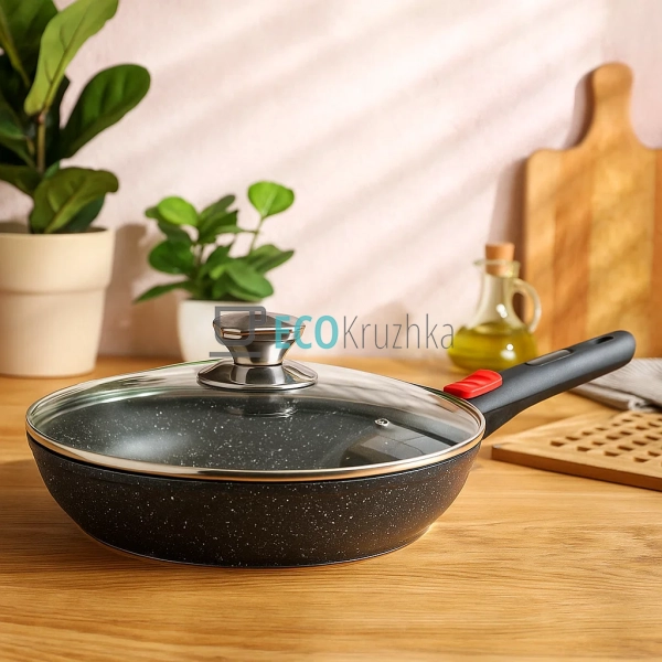 Сковорода з антипригарним мармуровим покриттям зі знімно ...