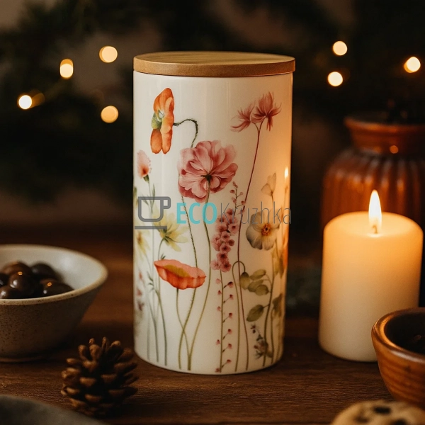 Порцелянова банка для зберігання продуктів 1л з кришкою ... Порцелянова банка для зберігання продуктів 1л з кришкою ...