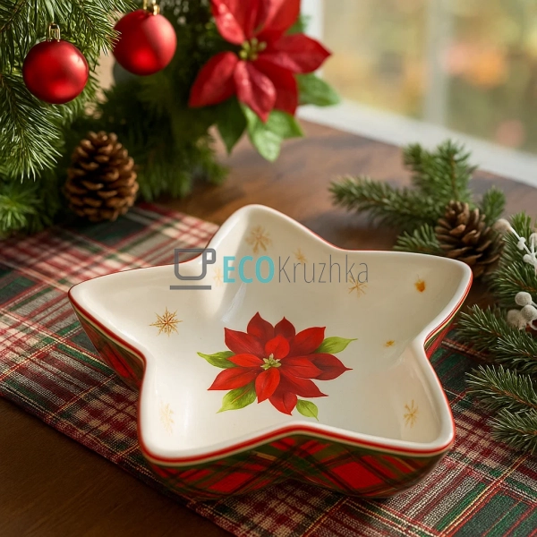 Піала порцелянова у формі зірки 350 мл – святкова новорі ...