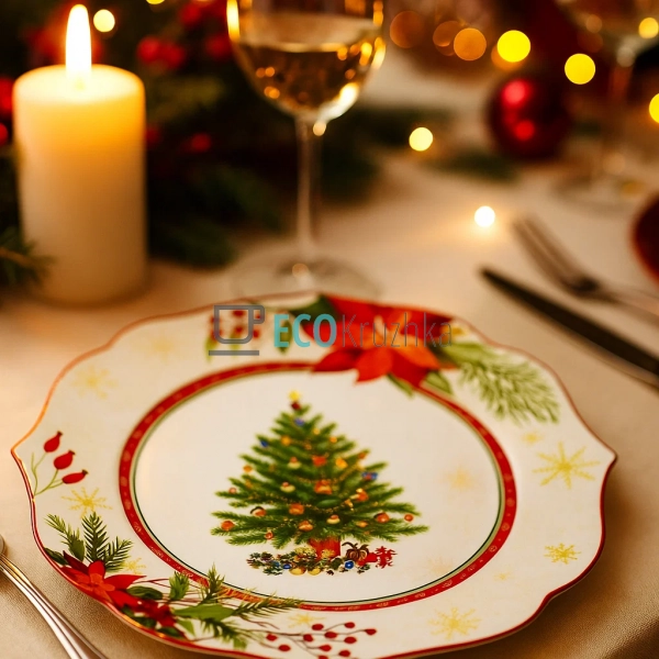 Новорічна порцелянова обідня тарілка Christmas Story 27. ... Новорічна порцелянова обідня тарілка Christmas Story 27. ...