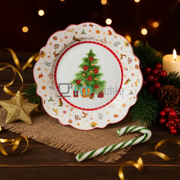 Порцелянова обідня тарілка "Святковий флер", 27.5 см (49 ... Порцелянова обідня тарілка "Святковий флер", 27.5 см (49 ...