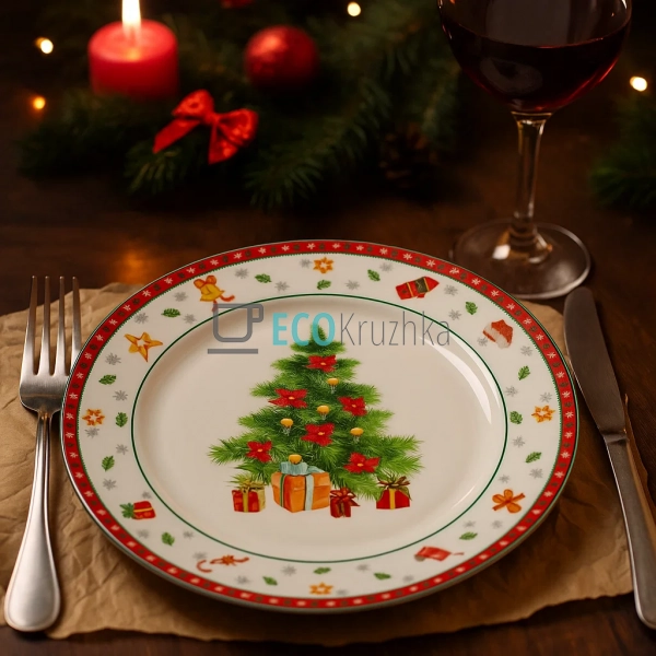 Порцелянова десертна тарілка "Святковий флер", 19 см (49 ... Порцелянова десертна тарілка "Святковий флер", 19 см (49 ...