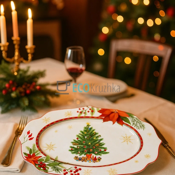 Велика новорічна сервірувальна тарілка Christmas Story 3 ... Велика новорічна сервірувальна тарілка Christmas Story 3 ...