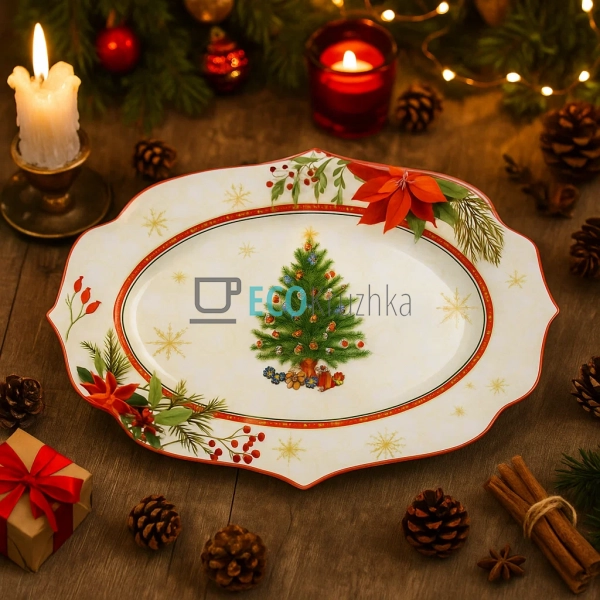 Велика новорічна сервірувальна тарілка Christmas Story 3 ... Велика новорічна сервірувальна тарілка Christmas Story 3 ...